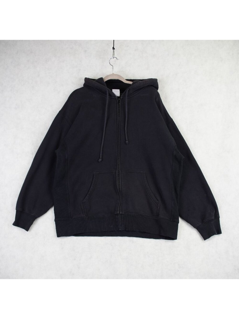 Tna Cozy Fleece Boyfriend Fit Black Full-Zip Hoodie XL - Soft Warm & Stylish
